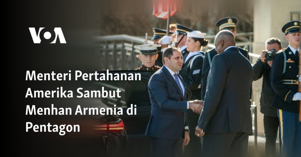 Menteri Pertahanan Amerika Sambut Menhan Armenia di Pentagon 