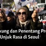 Pendukung dan Penentang Presiden Korsel Unjuk Rasa di Seoul